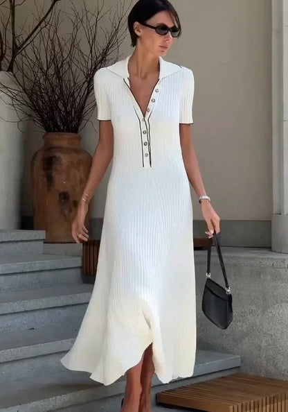 Vestido de malla Elegante Cuello en V