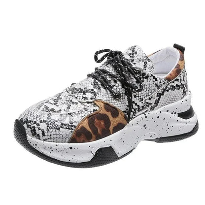 Zapatillas deportivas mujer estampado leopardo trendy
