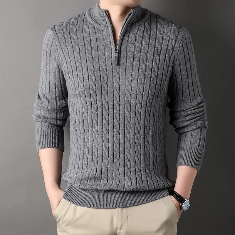 Sudadera de punto clásico para hombre