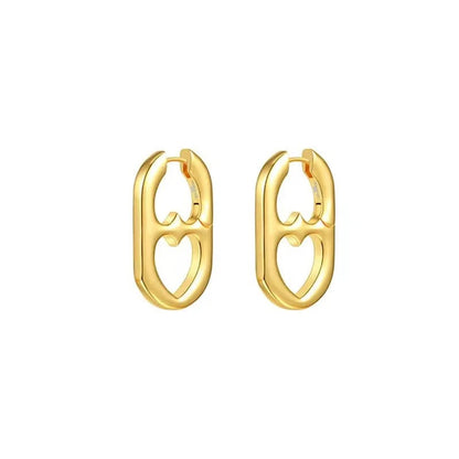 Pendientes Corazón Acero Brillante - Vestiria