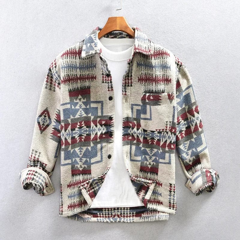 Camisa Retro Estampada Clásica - Vestiria