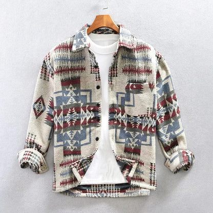 Camisa Retro Estampada Clásica - Vestiria