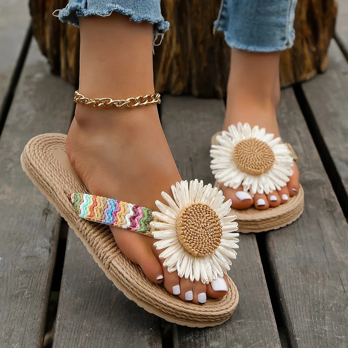 Zapatillas Flores Estilo Verano - Vestiria