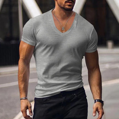 Camiseta Hombre ajustada con Escote en V