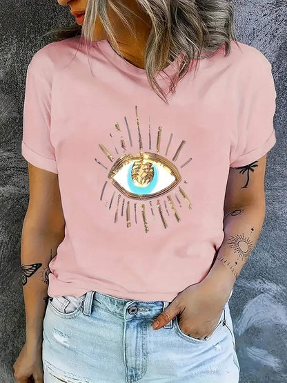 Camiseta Estampado Ojos Originales