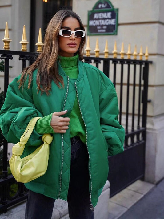 Chaqueta bomber grande mujer moda urbana - Vestiria