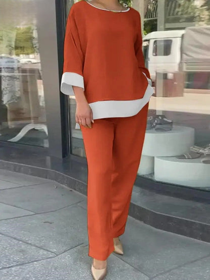 Blusa y Pantalón Conjunto Cómodo Mujer