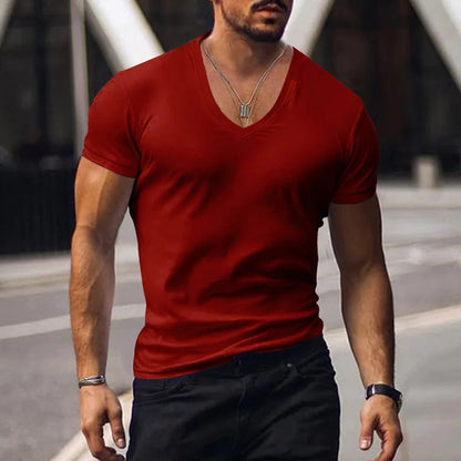 Camiseta Hombre ajustada con Escote en V