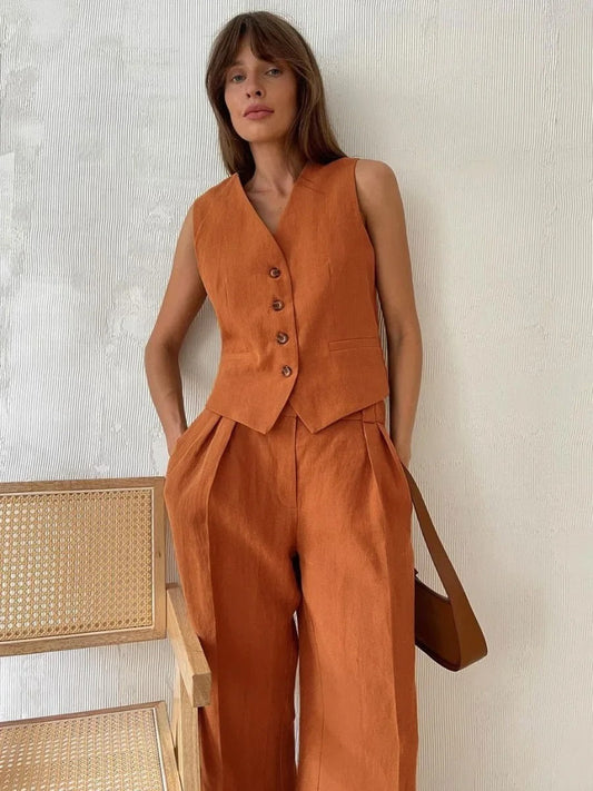 Chaleco y Pantalón de Algodón Cálido - Vestiria