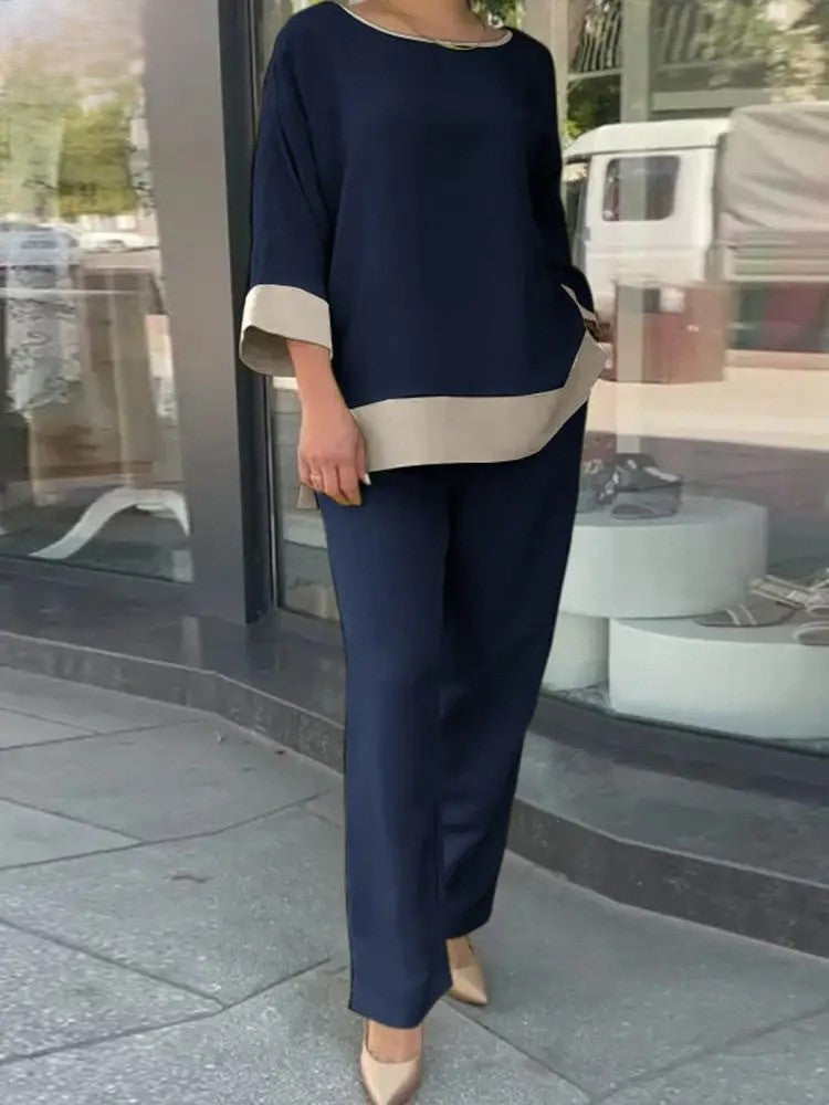 Blusa y Pantalón Conjunto Cómodo Mujer - Vestiria