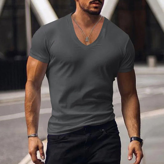 Camiseta Hombre ajustada con Escote en V - Vestiria