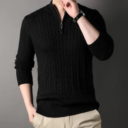Sudadera de punto clásico para hombre