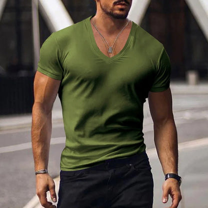 Camiseta Hombre ajustada con Escote en V