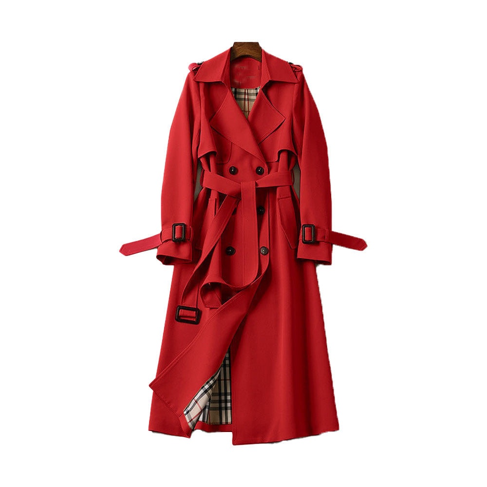 Chaquetón de mujer impermeable con cinturón ajustable