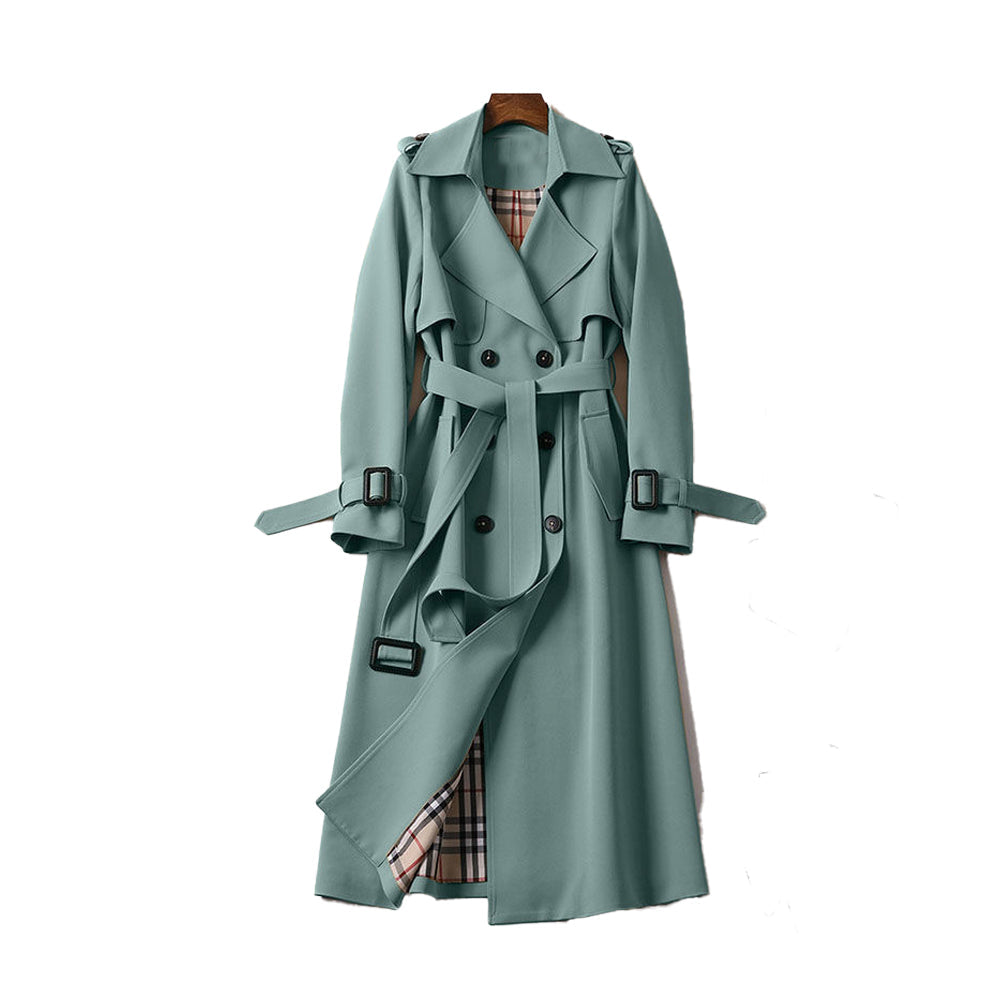 Chaquetón de mujer impermeable con cinturón ajustable