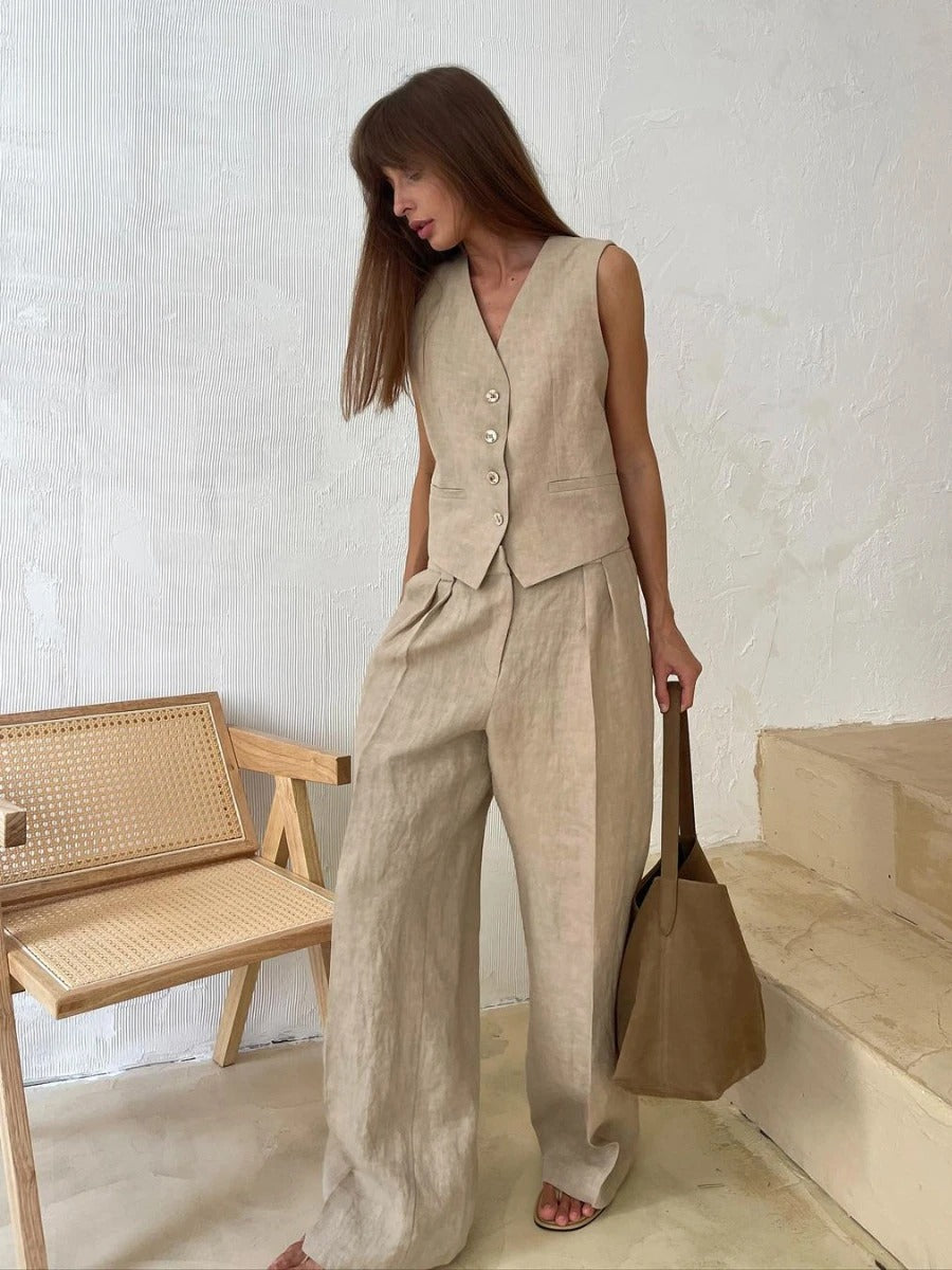 Chaleco y Pantalón de Algodón Cálido