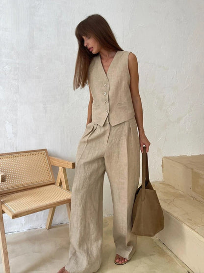 Chaleco y Pantalón de Algodón Cálido