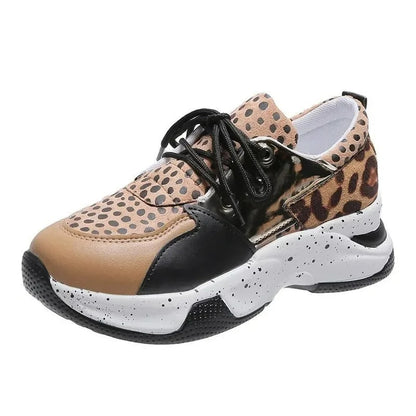 Zapatillas deportivas mujer estampado leopardo trendy