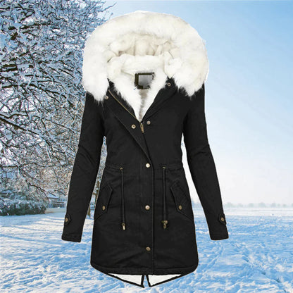 Chaquetón Mujer Grande con Capucha Piel - Vestiria