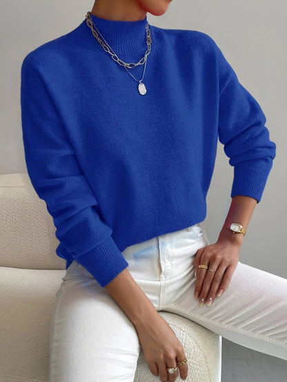 Jersey Cuello Alto Mujer Abrigado Invierno