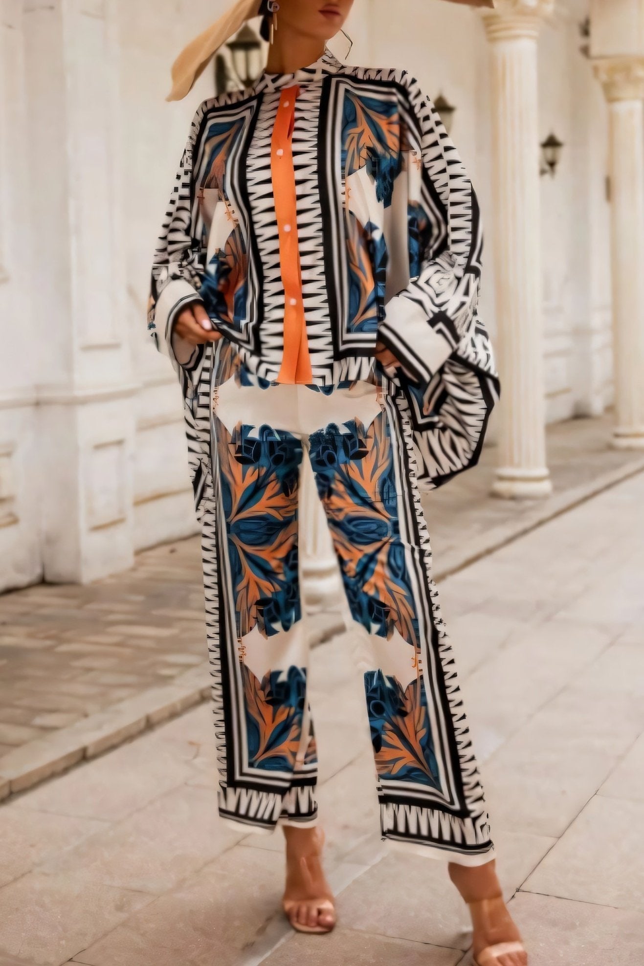 Conjunto de Noche Floral Elegante - Vestiria