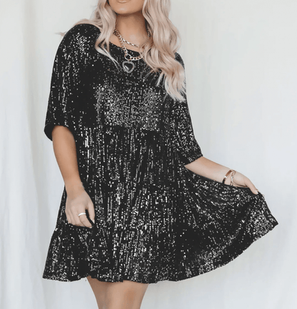 Vestido de Noche Brillante Estampado