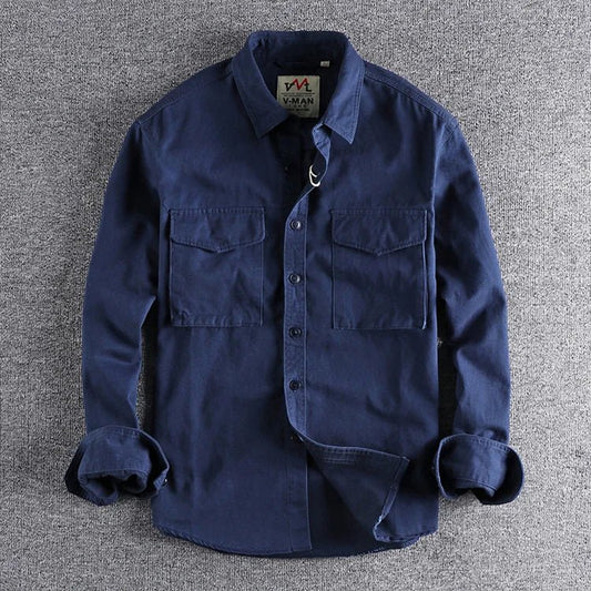 Camisa Hombre Manga Larga Casual Práctica - Vestiria
