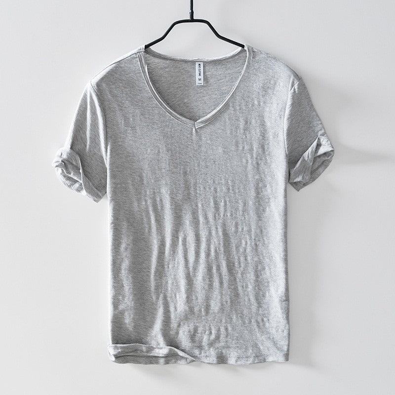 Camiseta Hombre Casual Cuello en V - Vestiria