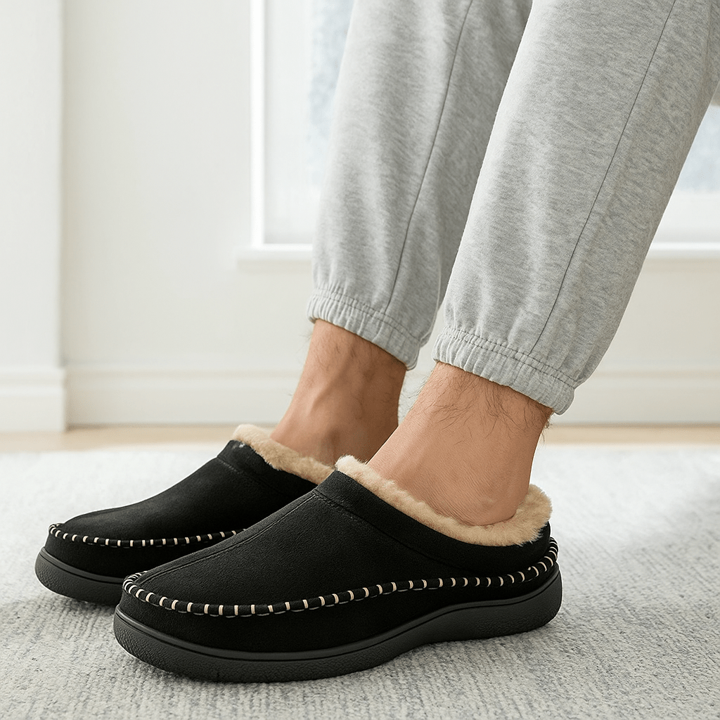 Pantuflas Hombre Peludas Acogedoras Ervian