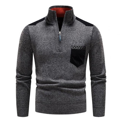 Sudadera de hombre lana merina cálida y ligera