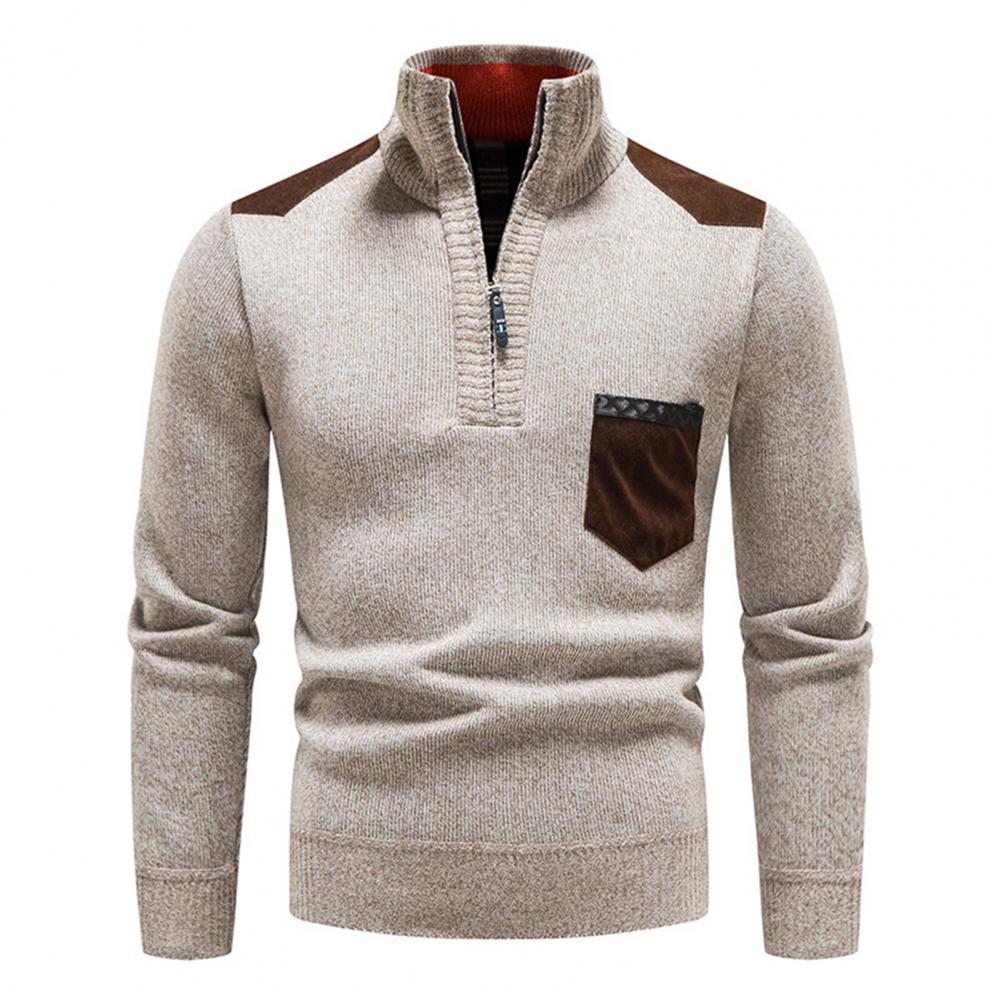 Sudadera de hombre lana merina cálida y ligera