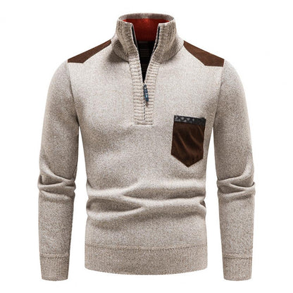 Sudadera de hombre lana merina cálida y ligera