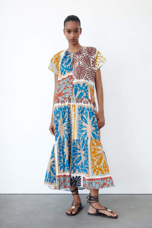 Vestido Maxi Estampado Floral Mujer - Vestiria