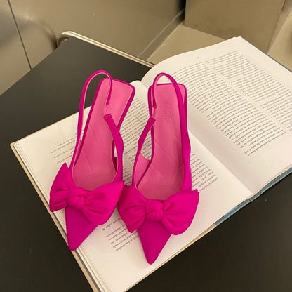 Zapatos de tacón alto con lazo para mujer