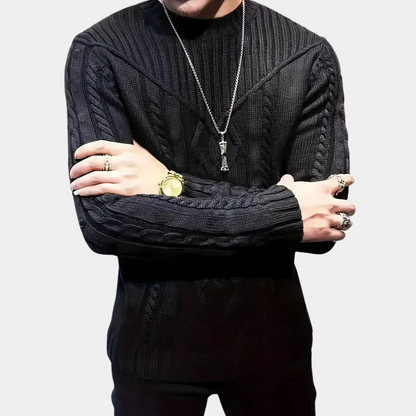 Jersey Punto Trenzado Hombre Moderno - Vestiria