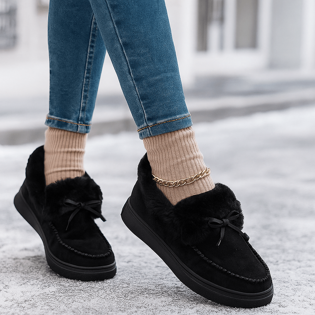 Mocasines Mujer Peludo Suave Esmira