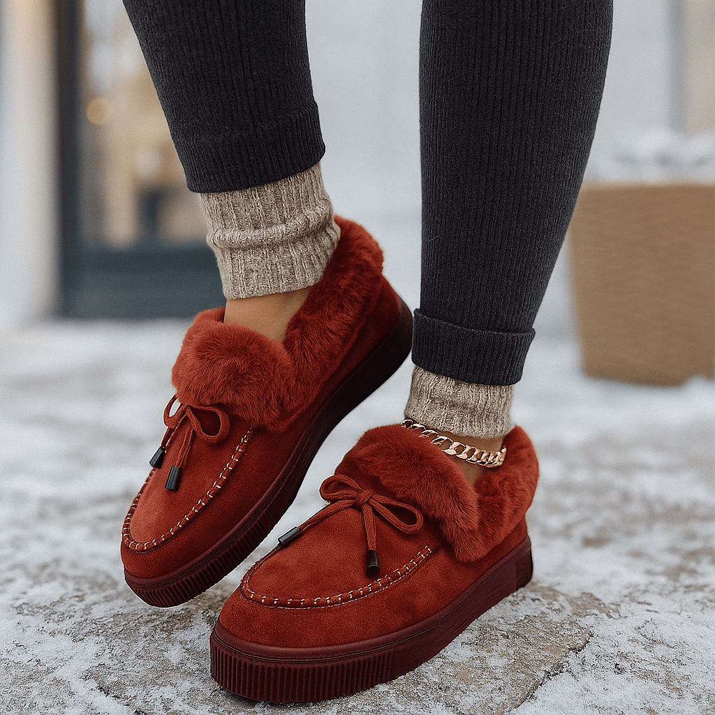 Mocasines Mujer Peludo Suave Esmira