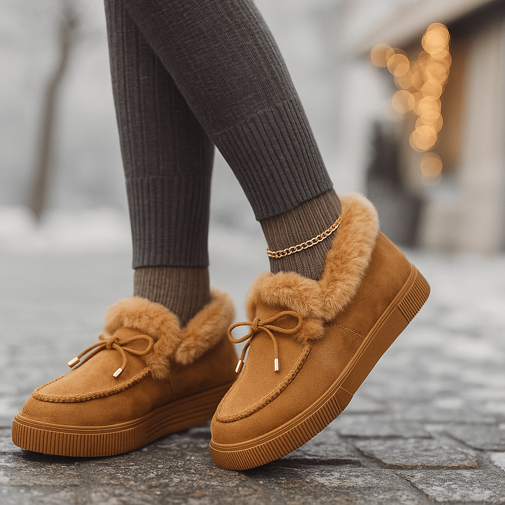 Mocasines Mujer Peludo Suave Esmira