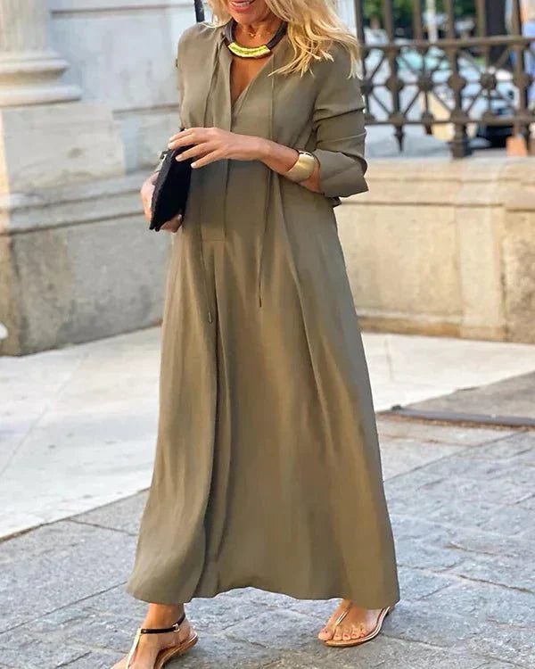 Vestido Otoño Manga Larga Chic