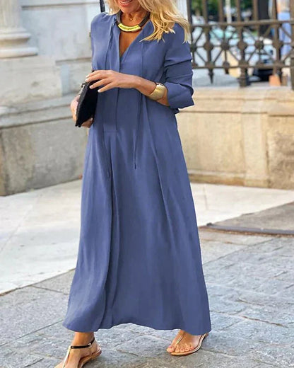 Vestido Otoño Manga Larga Chic