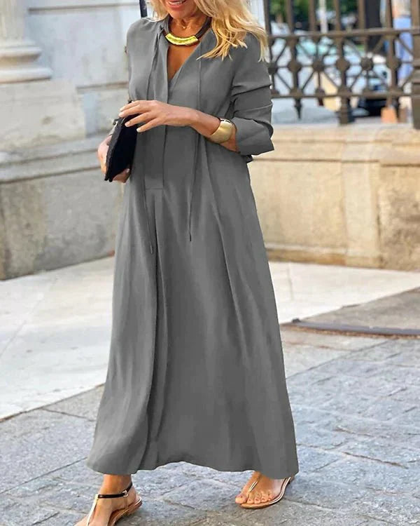 Vestido Otoño Manga Larga Chic