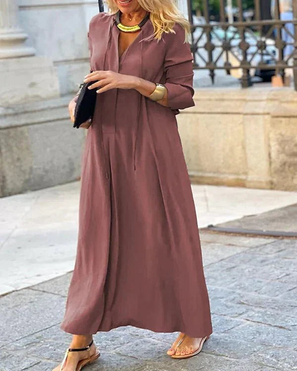 Vestido Otoño Manga Larga Chic