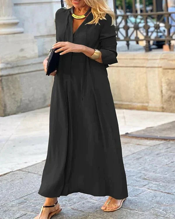 Vestido Otoño Manga Larga Chic - Vestiria