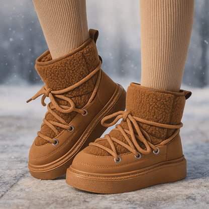 Botas Piel Con Plataforma Cómodas - Vestiria
