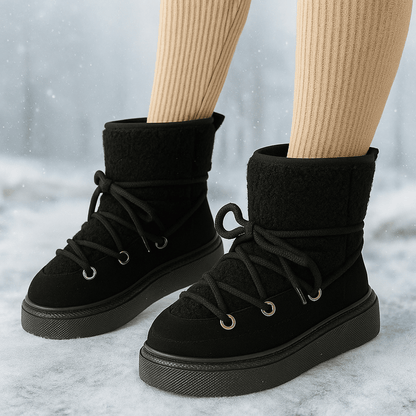 Botas Piel Con Plataforma Cómodas