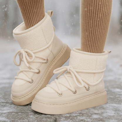 Botas Piel Con Plataforma Cómodas