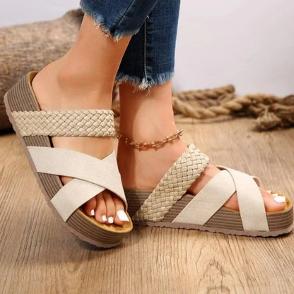 Sandalias cómodas para mujer, transpirables y elegantes