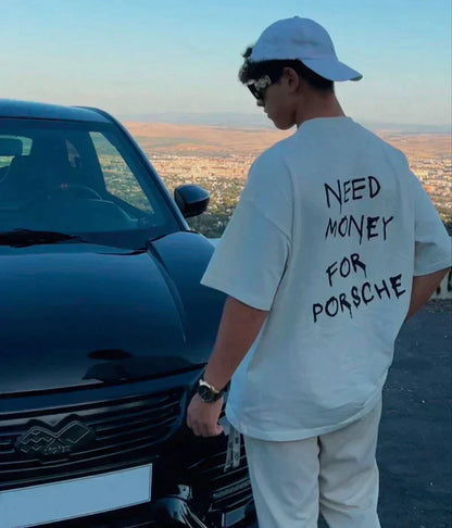 Camiseta Hombre Algodón Clásica Coche Porsche