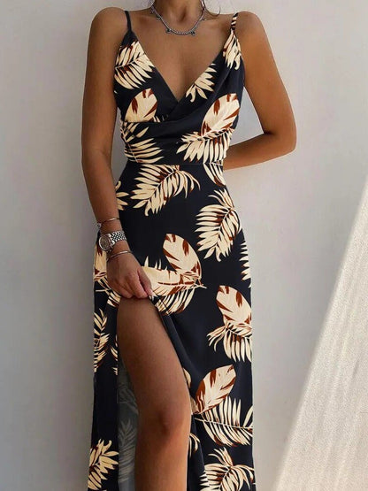 Vestido Femino Cuello en V Elegante