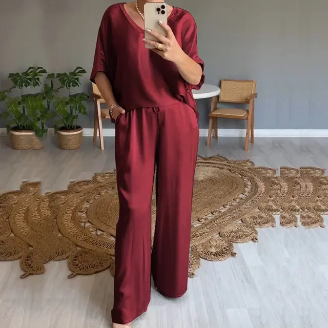 Conjunto Noche Satín Elegante